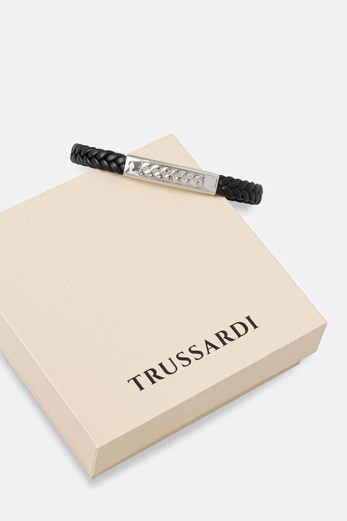 Trussardi гривна мъжка от кожа T-LEATHER