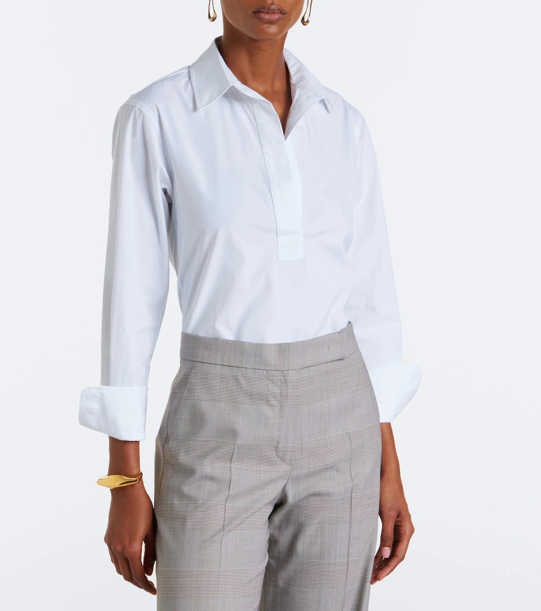 Max Mara - Cotton-blend poplin shirt