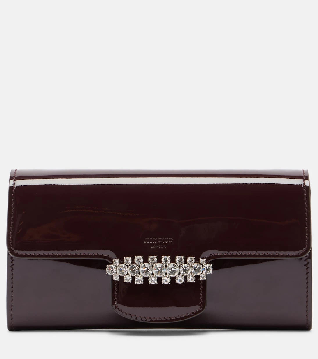 Jimmy Choo - Bing patent leather wallet on chain