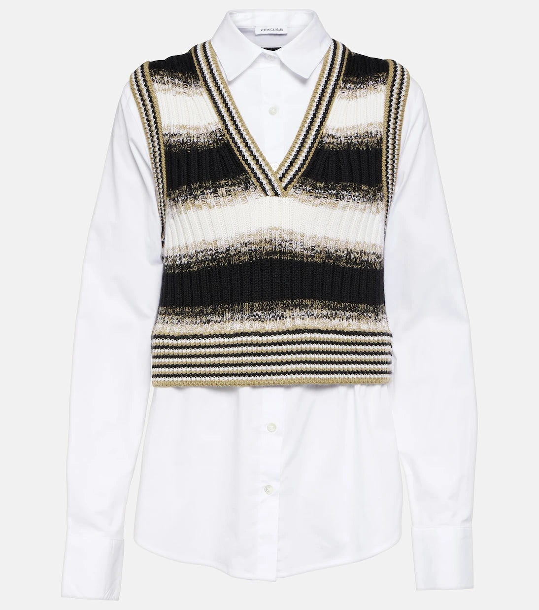 Veronica Beard - Spear cotton-blend and wool shirt