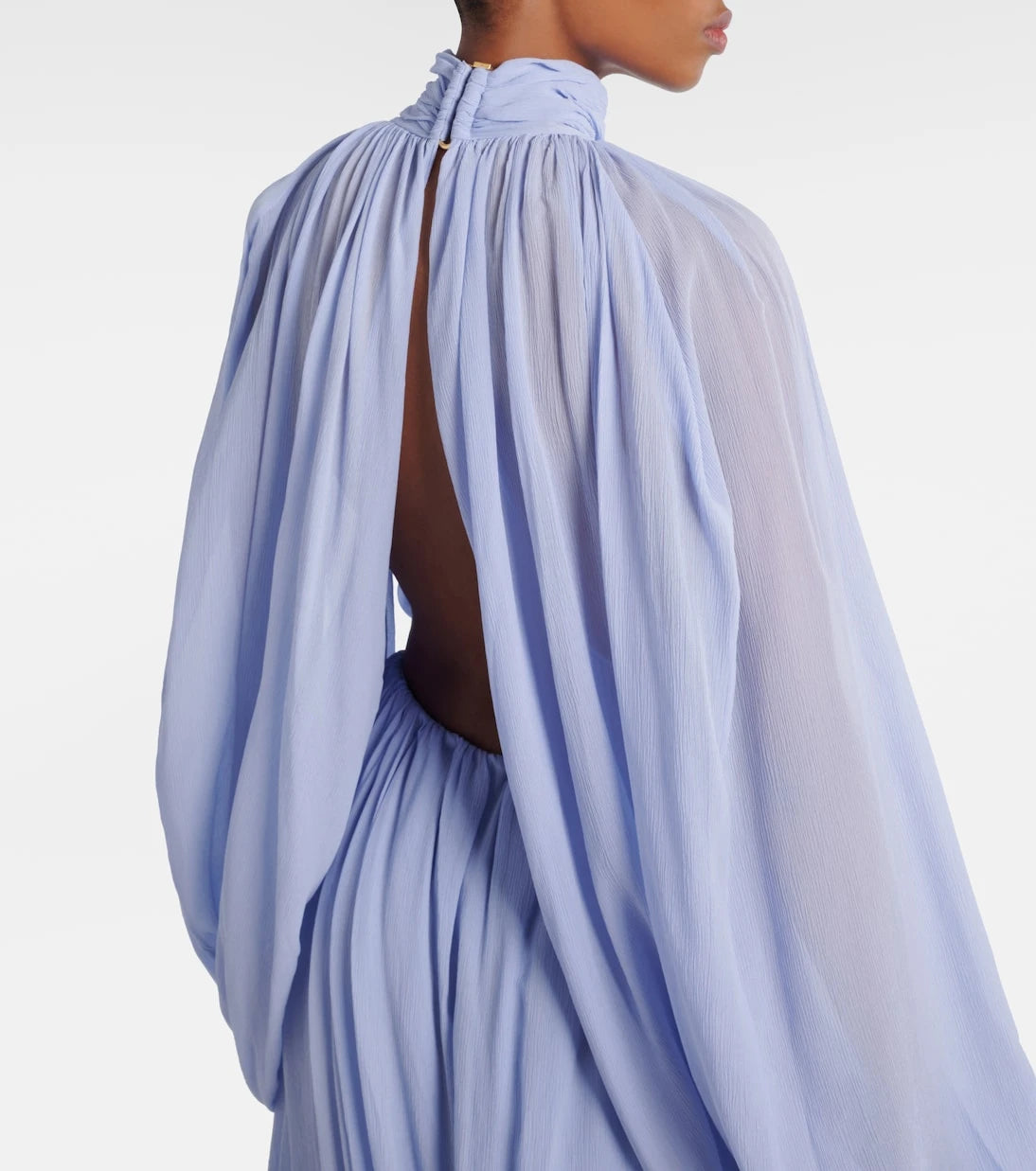 Stella McCartney - Gathered silk crepon midi dress