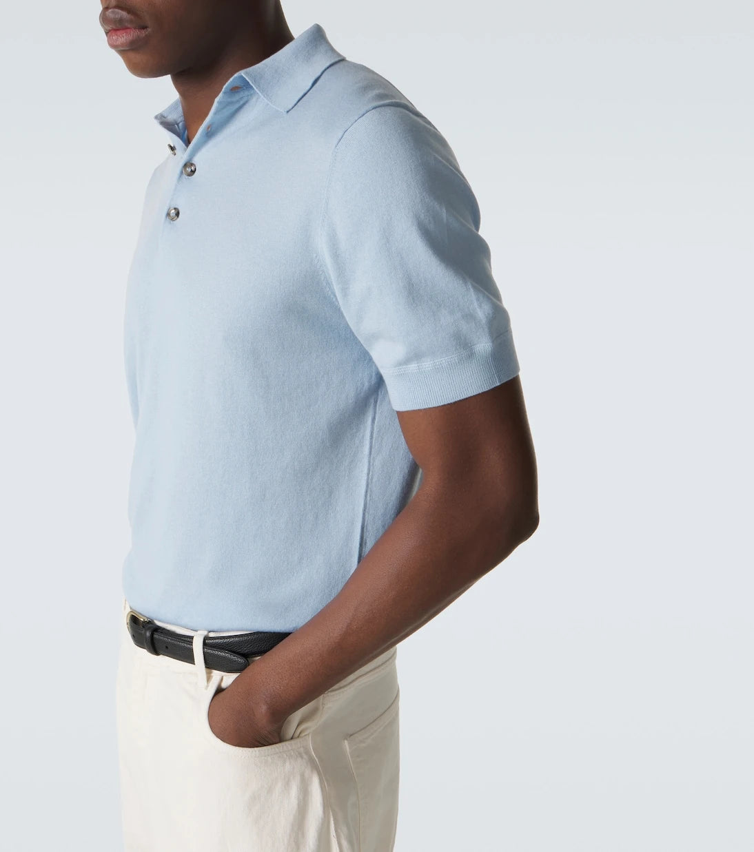 Allude - Cotton, silk, and cashmere polo shirt