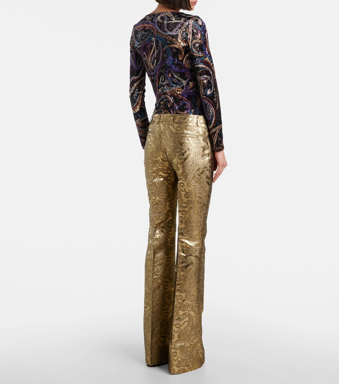 Etro - Paisley brocade flared pants