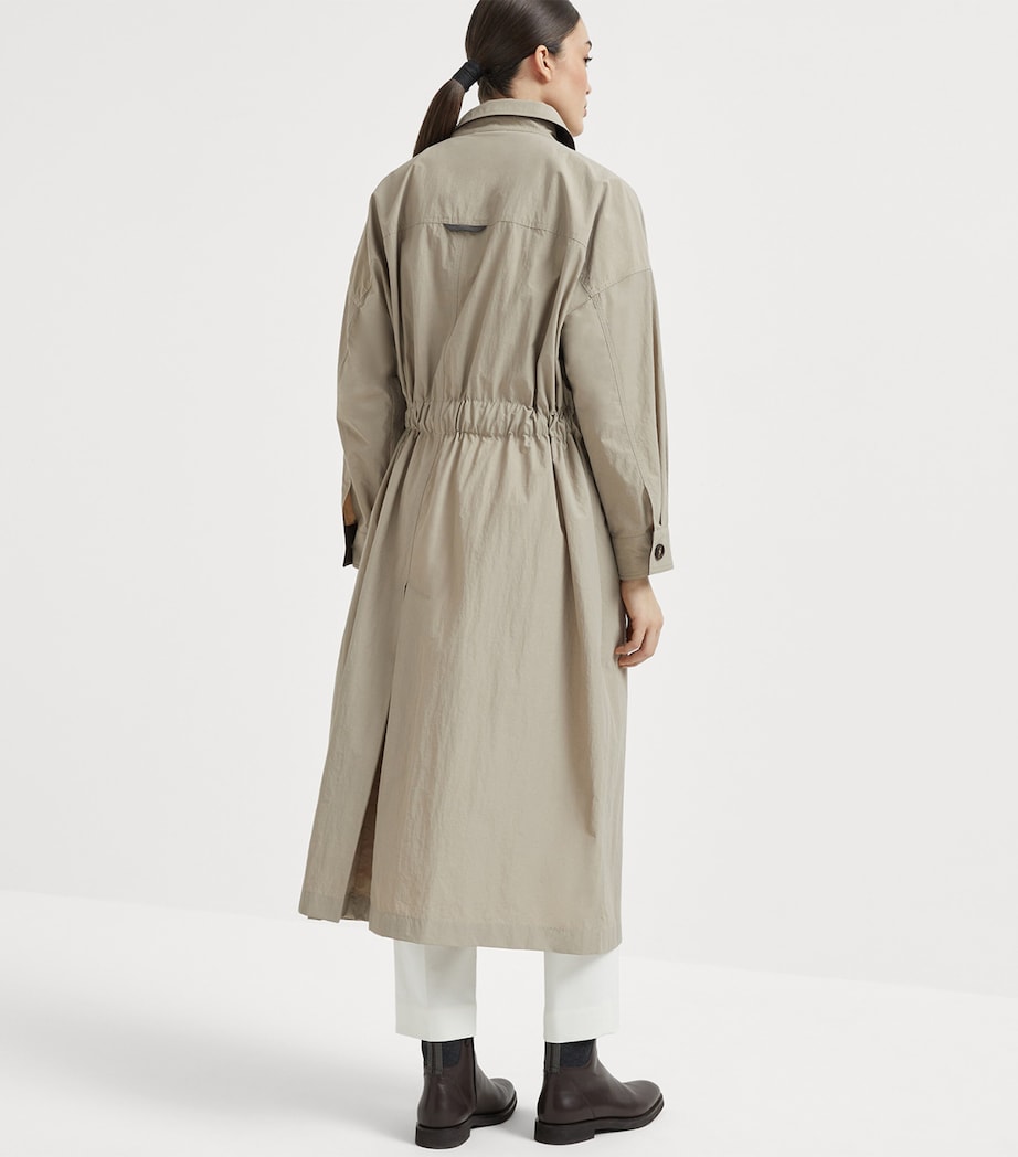 Brunello Cucinelli Beige Water-Resistant Trench Coat