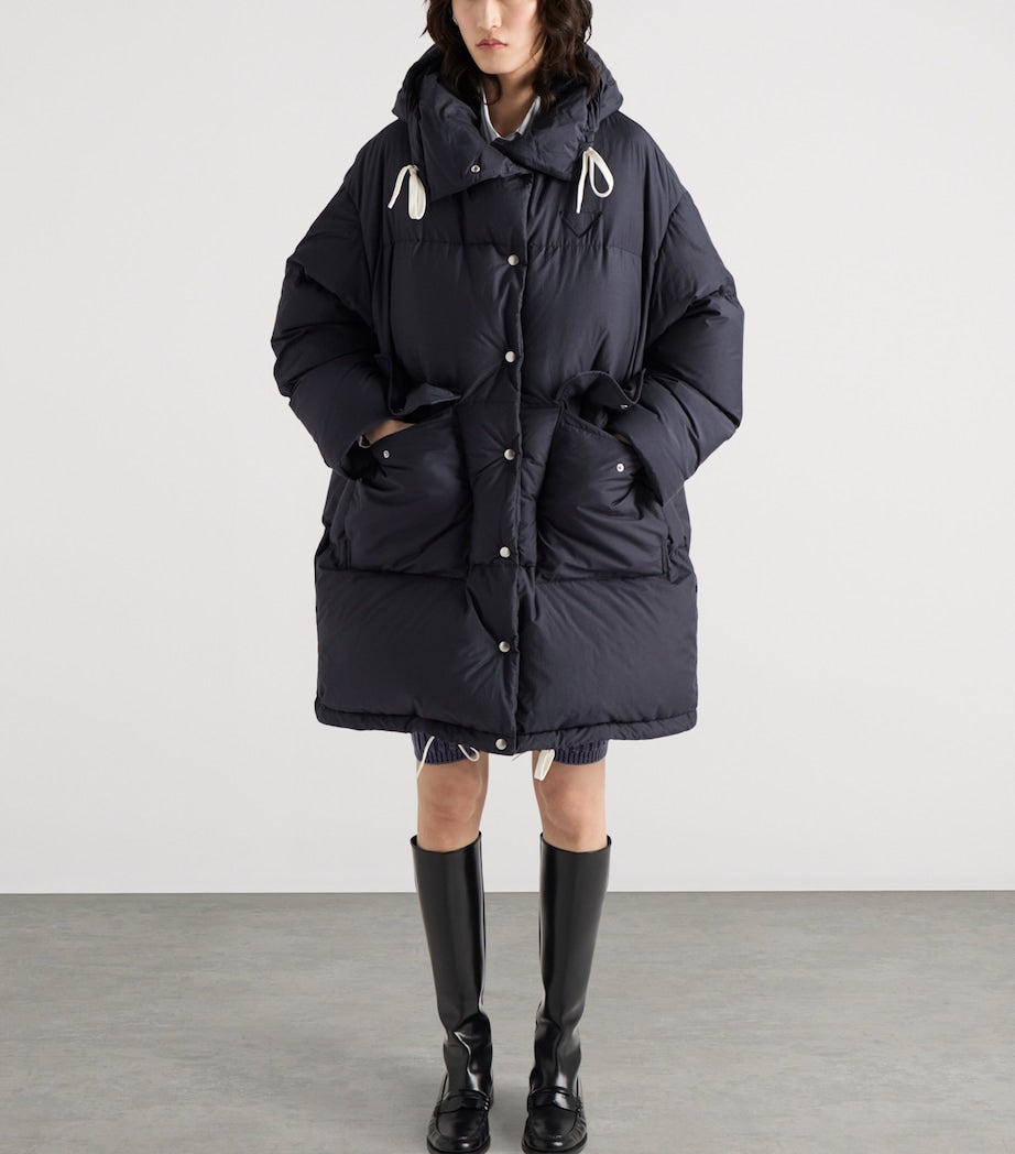 Prada Blue Down-Filled Puffer Jacket