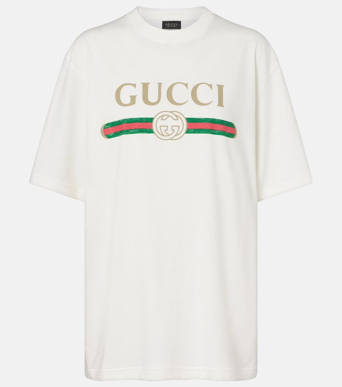Gucci - Logo cotton jersey and silk T-shirt