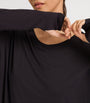 Hanro Black Stretch-Modal Yoga Long-Sleeve Top