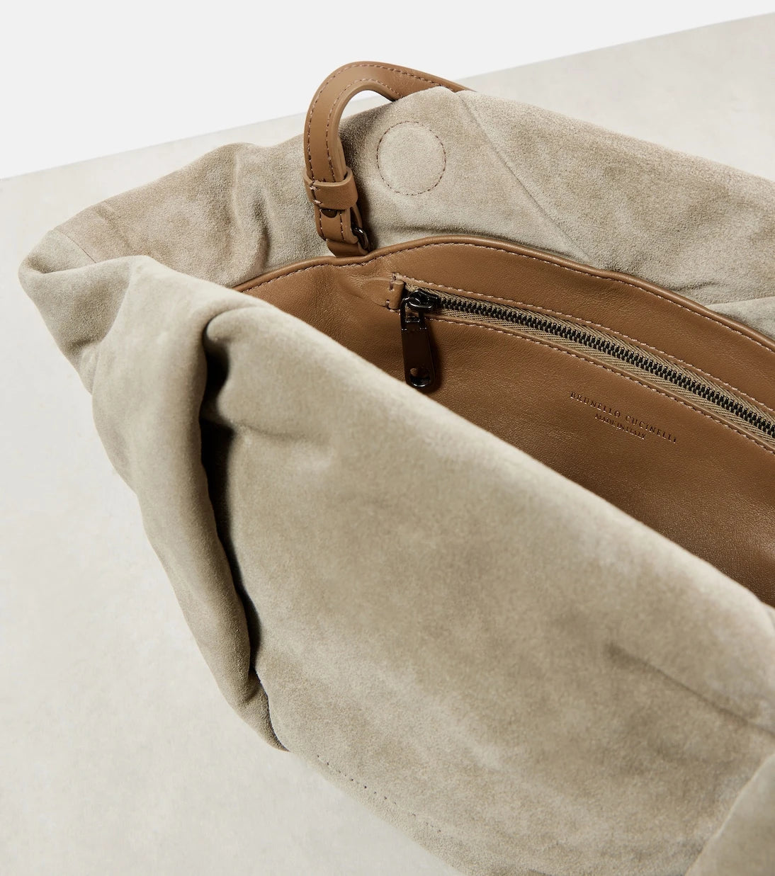 Brunello Cucinelli - Fold-Over Small suede clutch