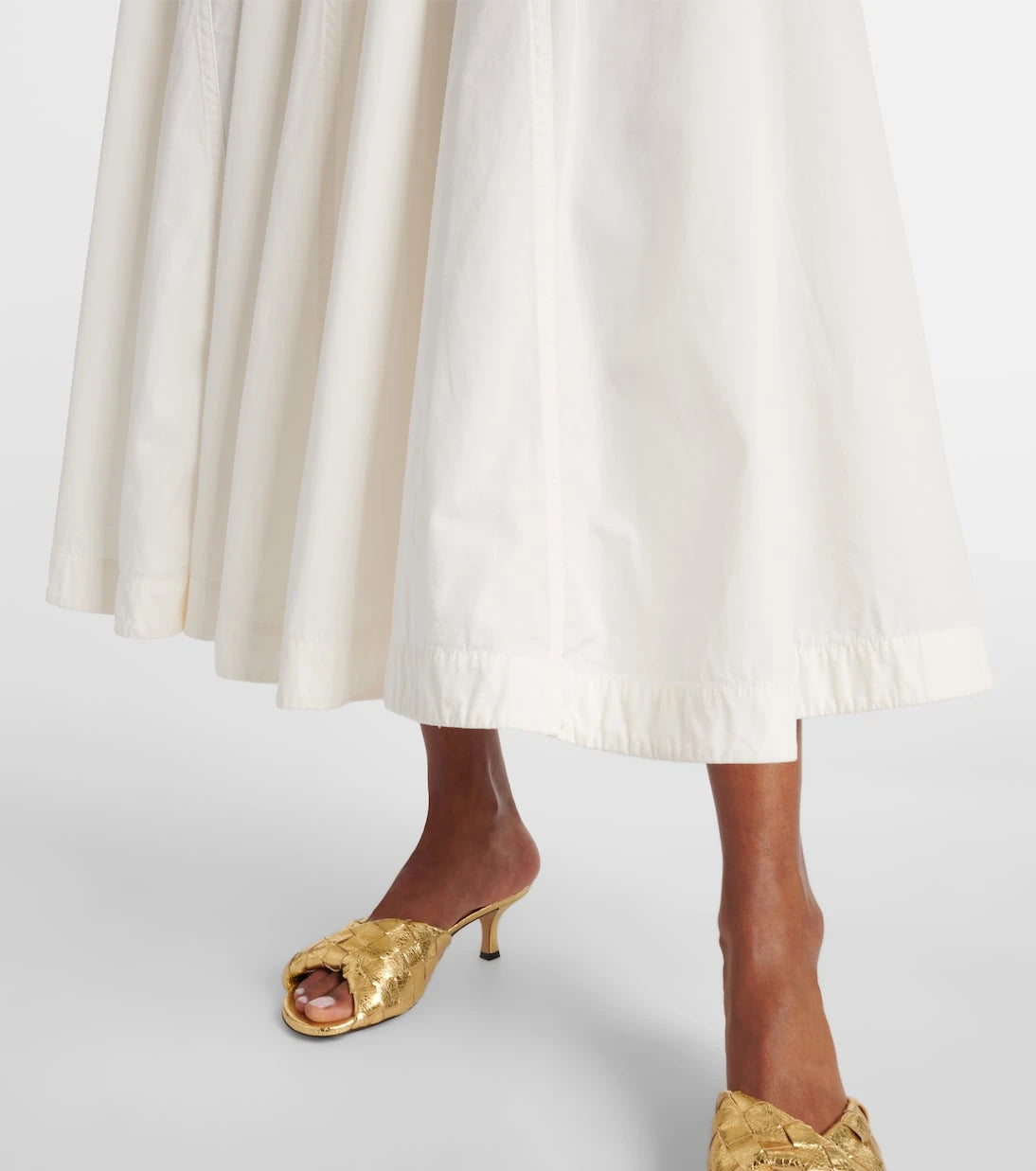 Bottega Veneta - Paneled cotton-blend midi dress