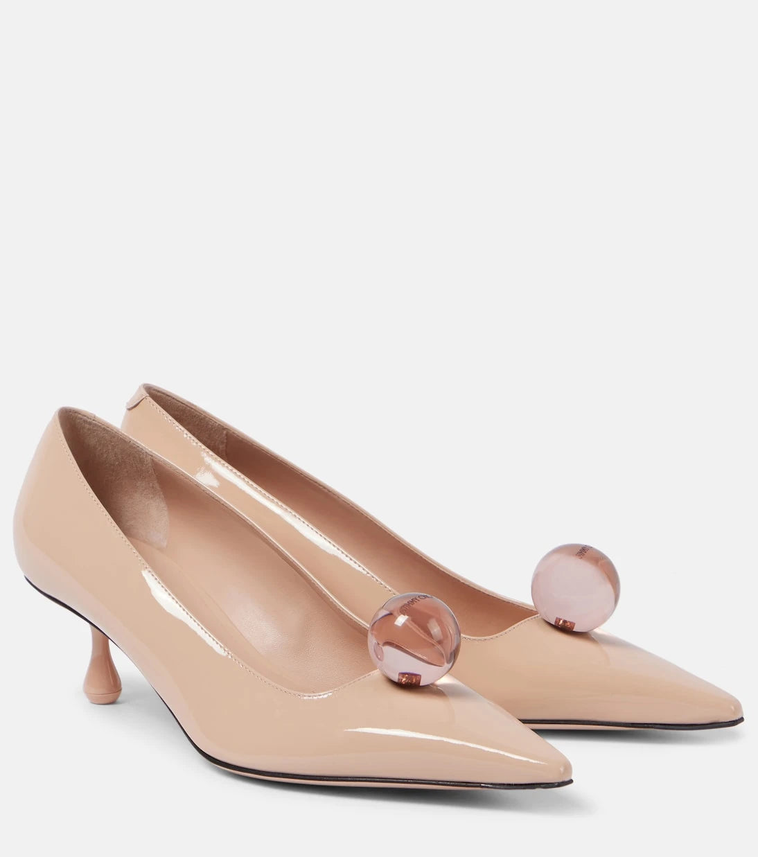 Jimmy Choo - Orb 50 embellished patent leather pumps
