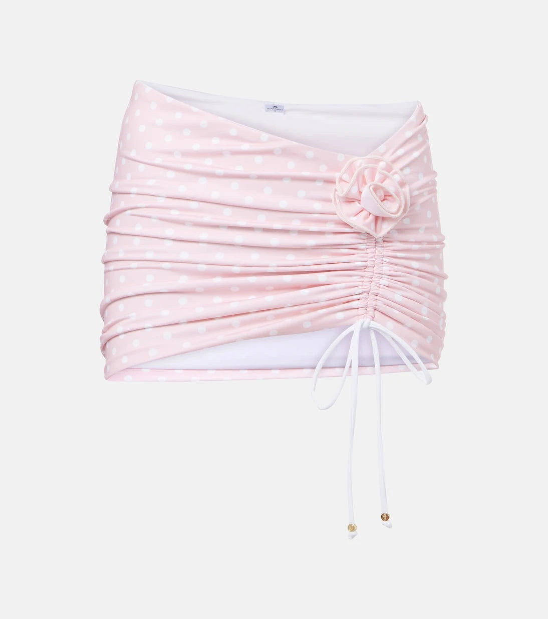 Bananhot - Stefani polka-dot ruched miniskirt