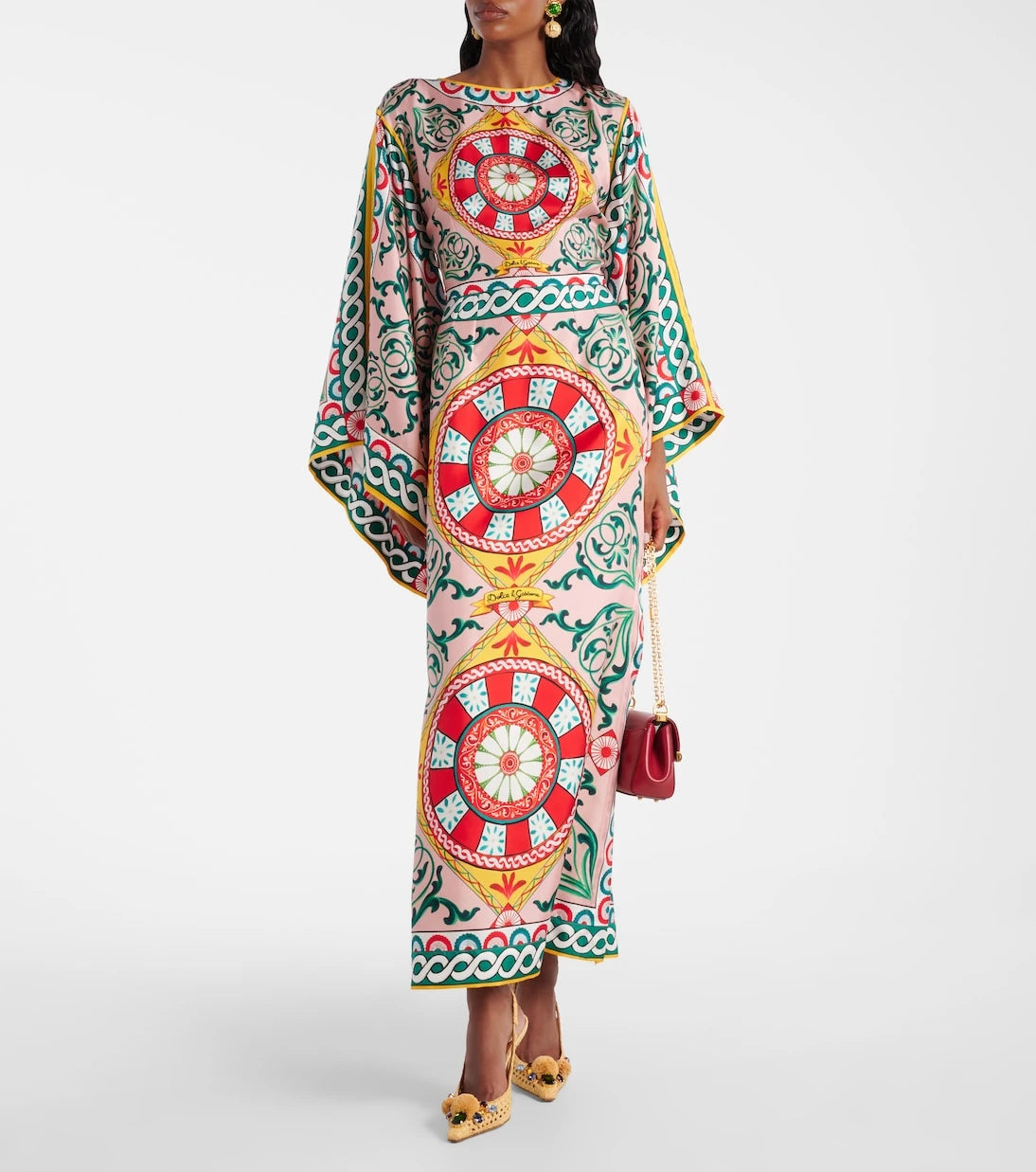 Dolce&Gabbana - فستان حريري مطبوع