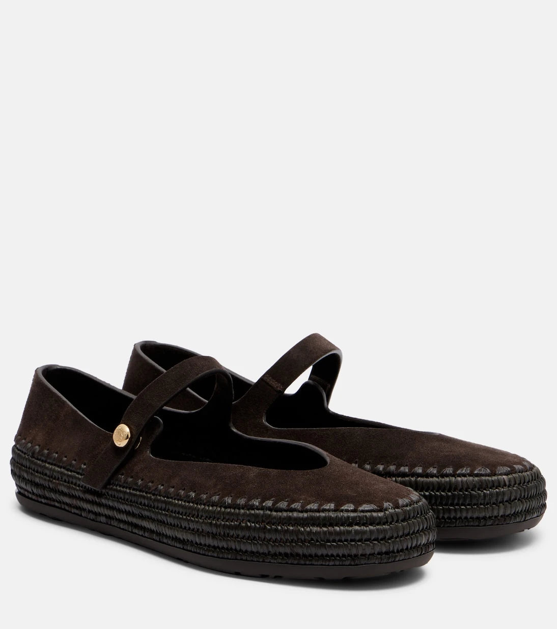 Loewe - Paula's Ibiza Rio suede Mary Jane flats