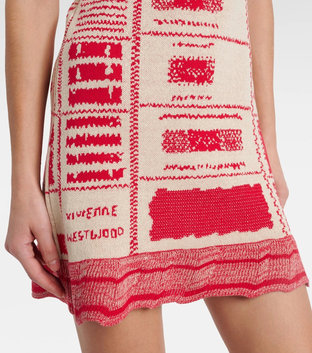 Vivienne Westwood - Checked hemp and cotton minidress