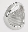 Rhodium-Plated Sterling Silver Orb Signet Ring