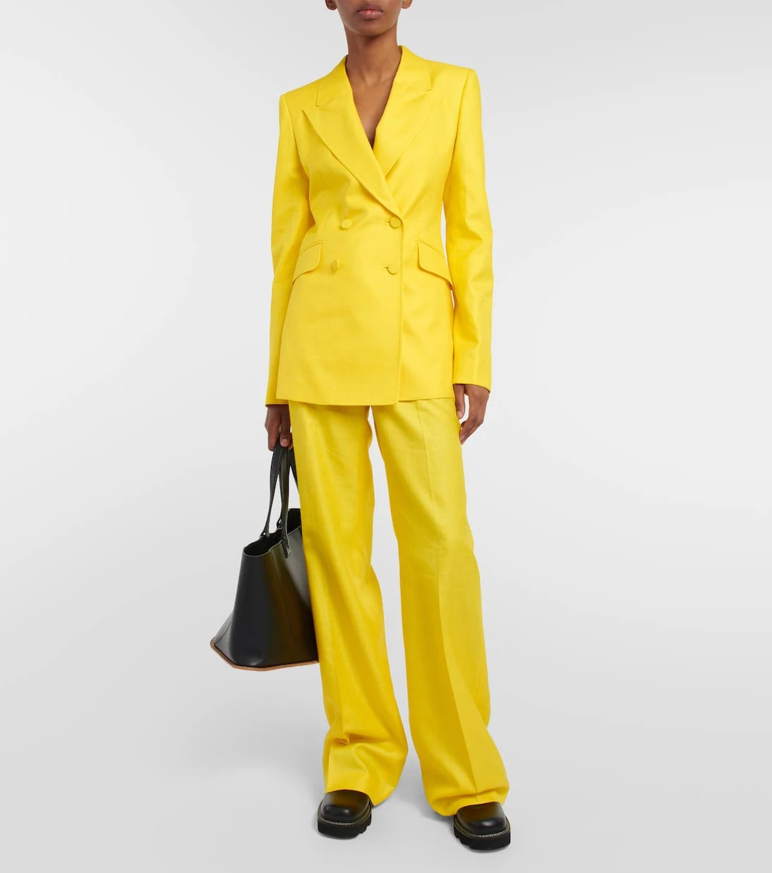 Gabriela Hearst - Straight wool, silk and linen pants