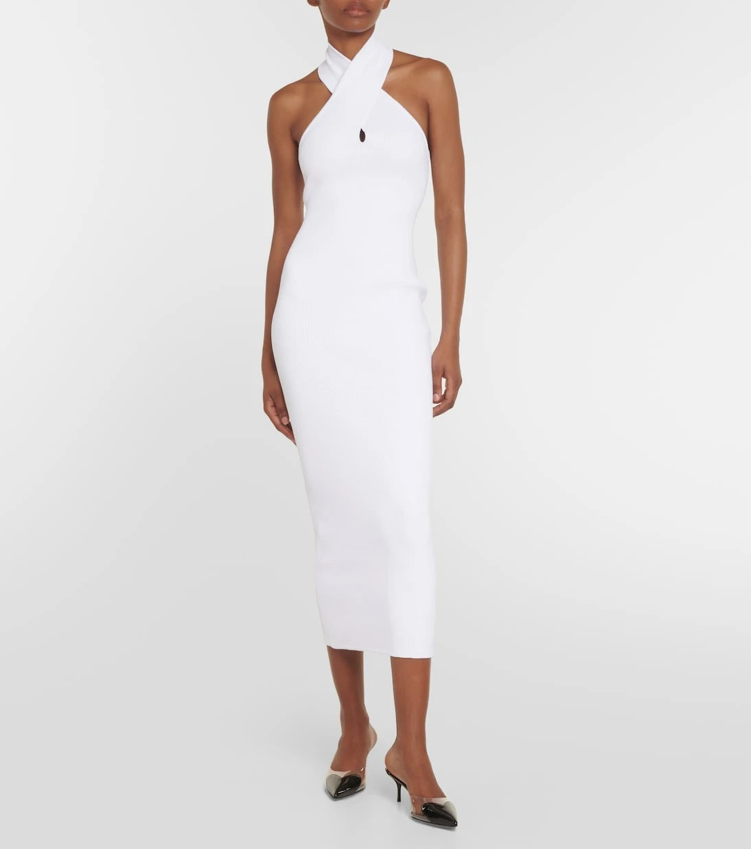 Alaïa - Halterneck bodycon midi dress