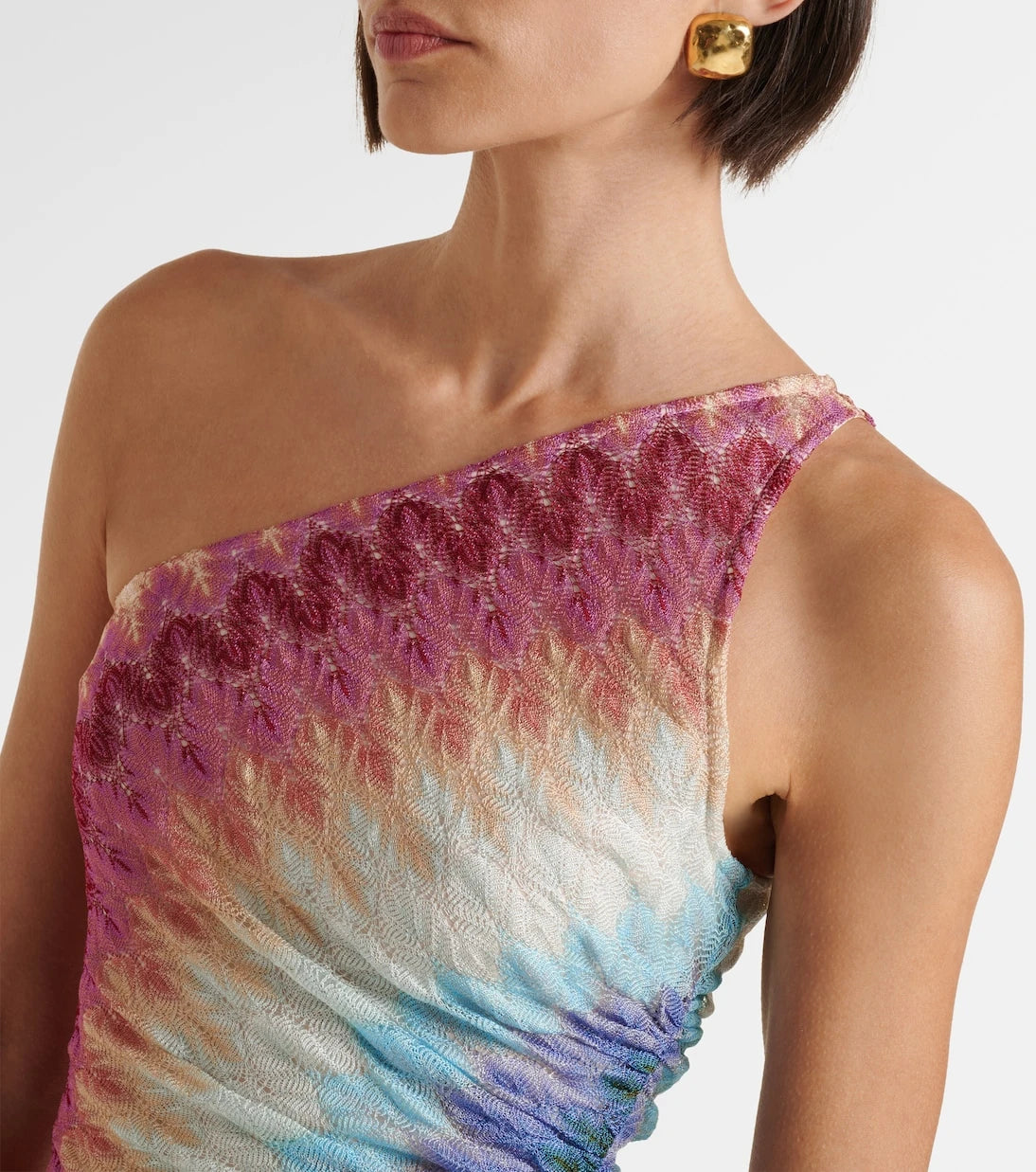 Missoni - One-shoulder gathered maxi dress