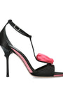 Satin Rose Heeled Sandals 100