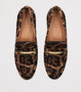 Tod's Brown Ponyhair Leopard Baretta Moccasins