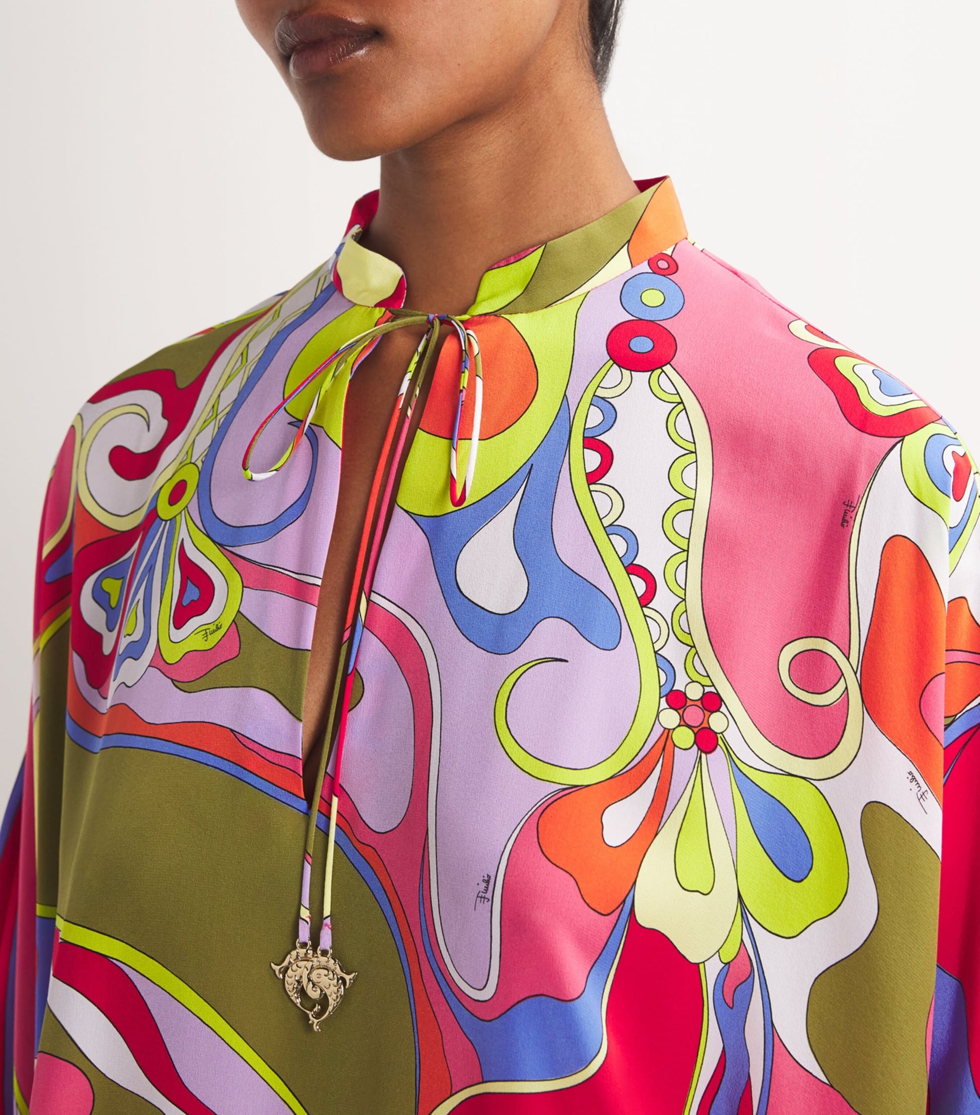 Multi Silk Orchidee Kaftan