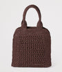 Miu Miu Brown Raffia-Effect Woven Tote Bag