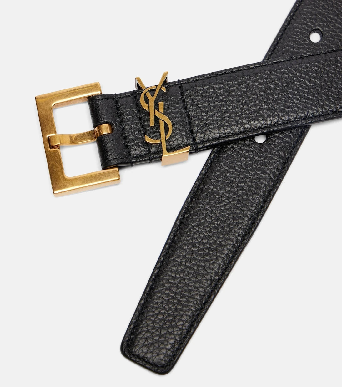 Saint Laurent - Cassandre leather belt