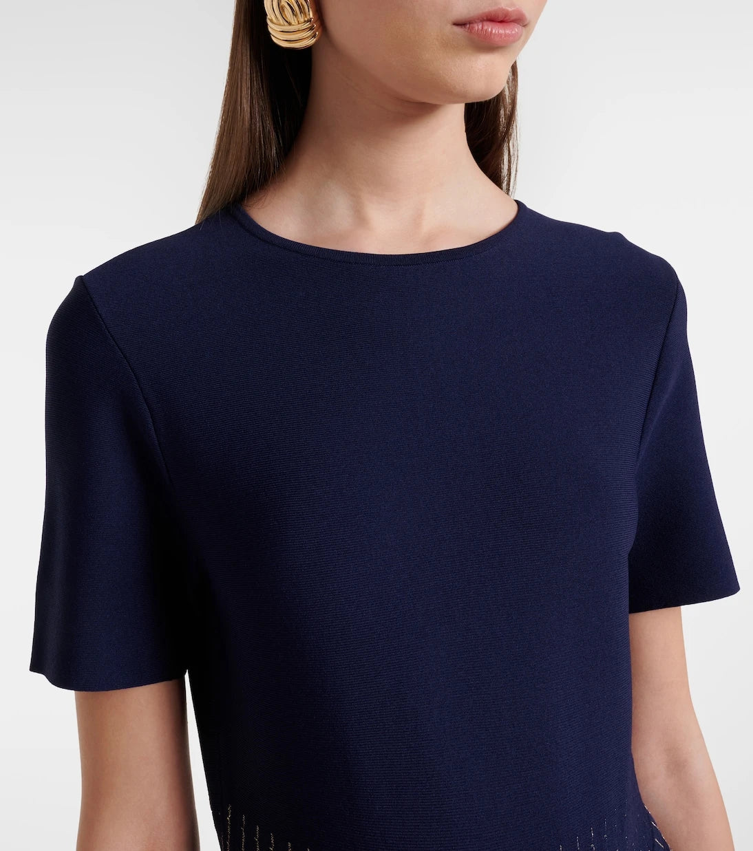 Carolina Herrera - Beaded knitted pleated midi dress