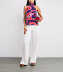 PUCCI Multi Silk Labirinto Print Halterneck Top