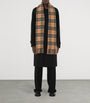 Beige Cashmere Check Scarf