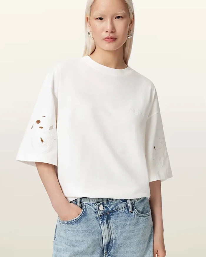 AllSaints Kadın Pamuklu Oversize Tişört LOLA