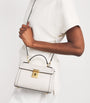 Demellier Ivory Leather Paris Top-Handle Bag
