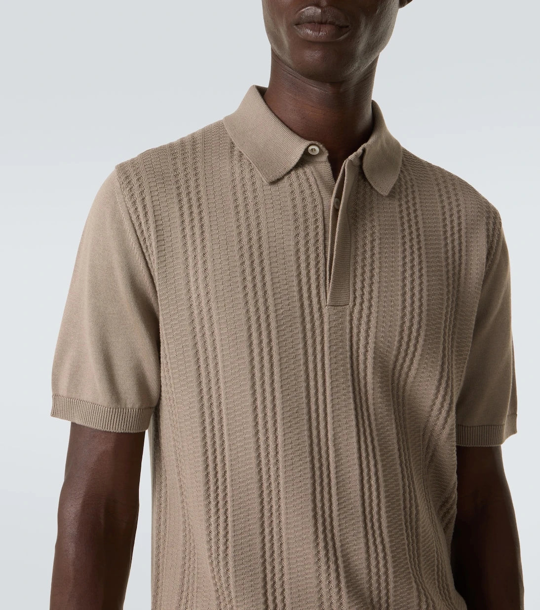 Canali - قميص بولو من مزيج القطن