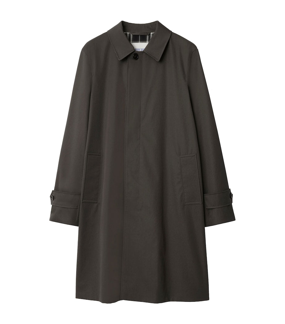 Burberry Grey Cotton Gabardine Car Coat