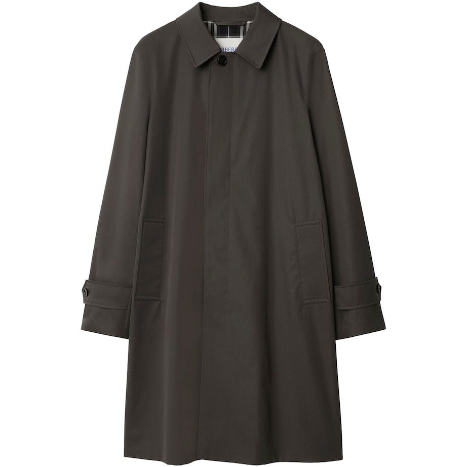 Burberry Grey Cotton Gabardine Car Coat