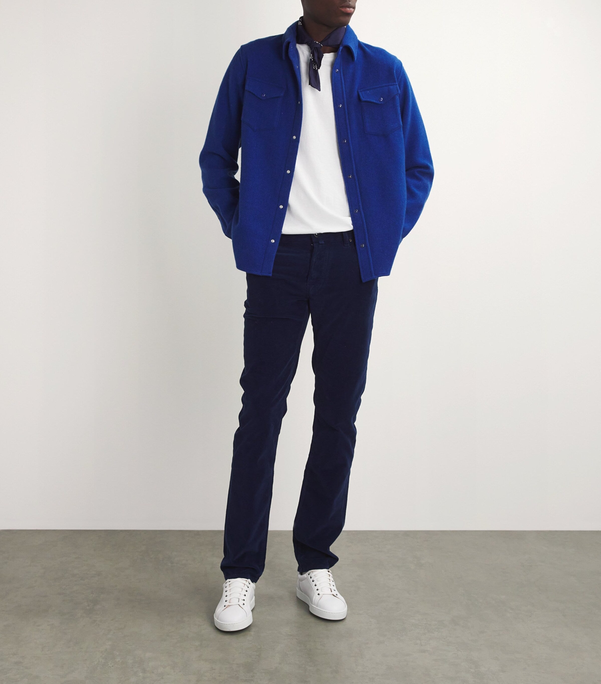 Unisex Cashmere and Lapis Lazuli Shirt