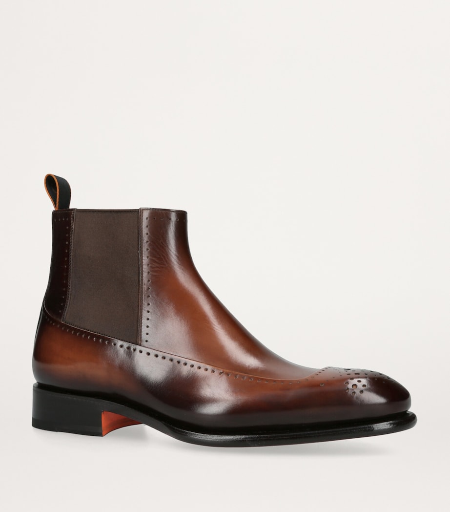 Leather Carter Punch Chelsea Boots
