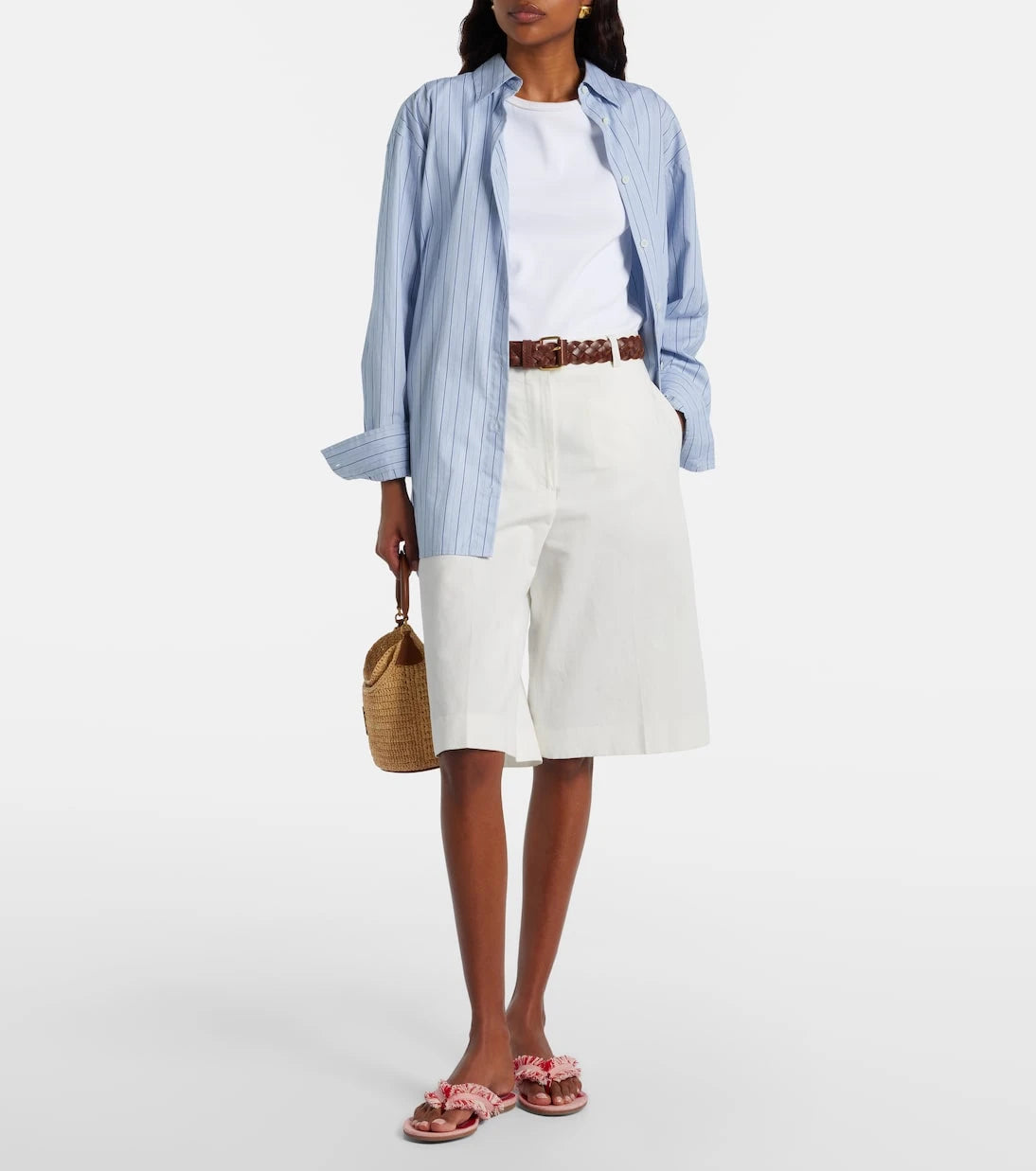 Jimmy Choo - Bay fringed canvas thong sandals