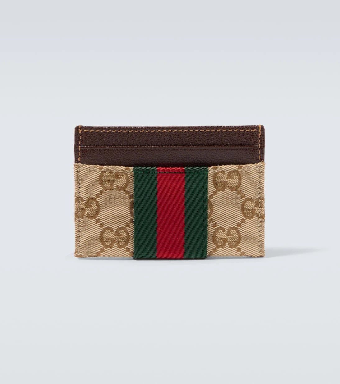 غوتشي - حافظة بطاقات GG Canvas Web Stripe