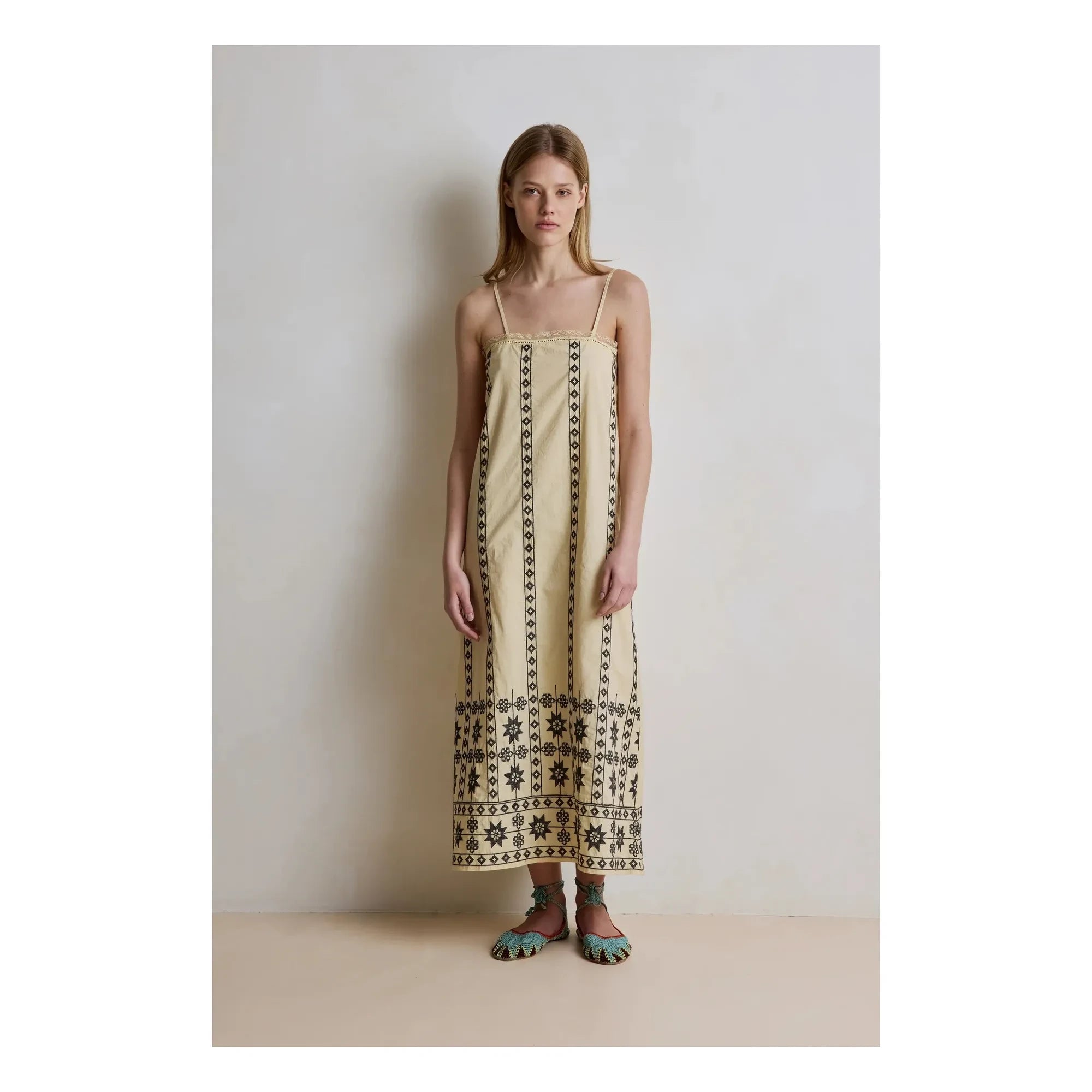Hod - Constance Cotton Dress | Champagne