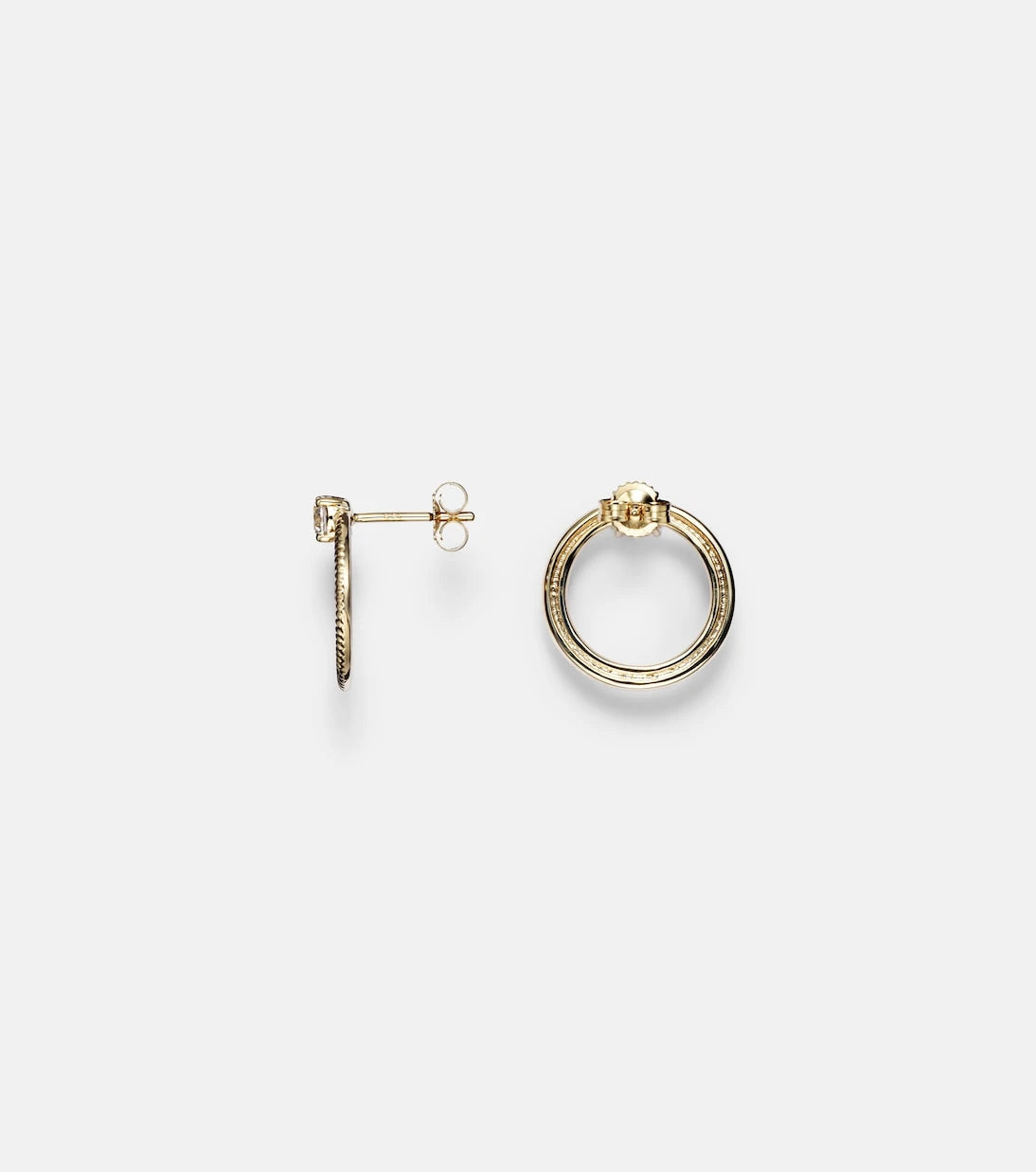 Stone and Strand - Prince 14kt gold earrings with diamonds