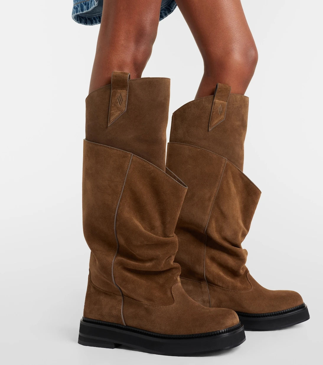 The Attico - Passeggiata suede combat boots