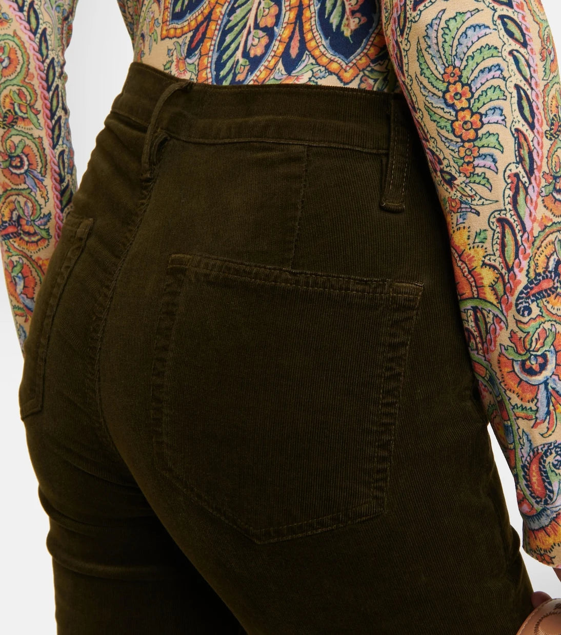 Frame - Le Slim Palazzo high-rise corduroy flared pants