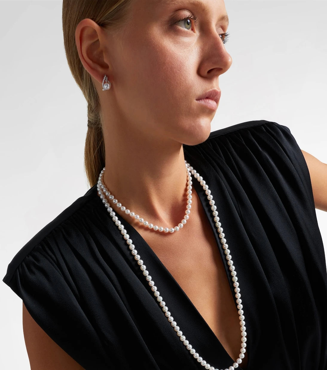 Mikimoto - 18kt white gold necklace with pearls