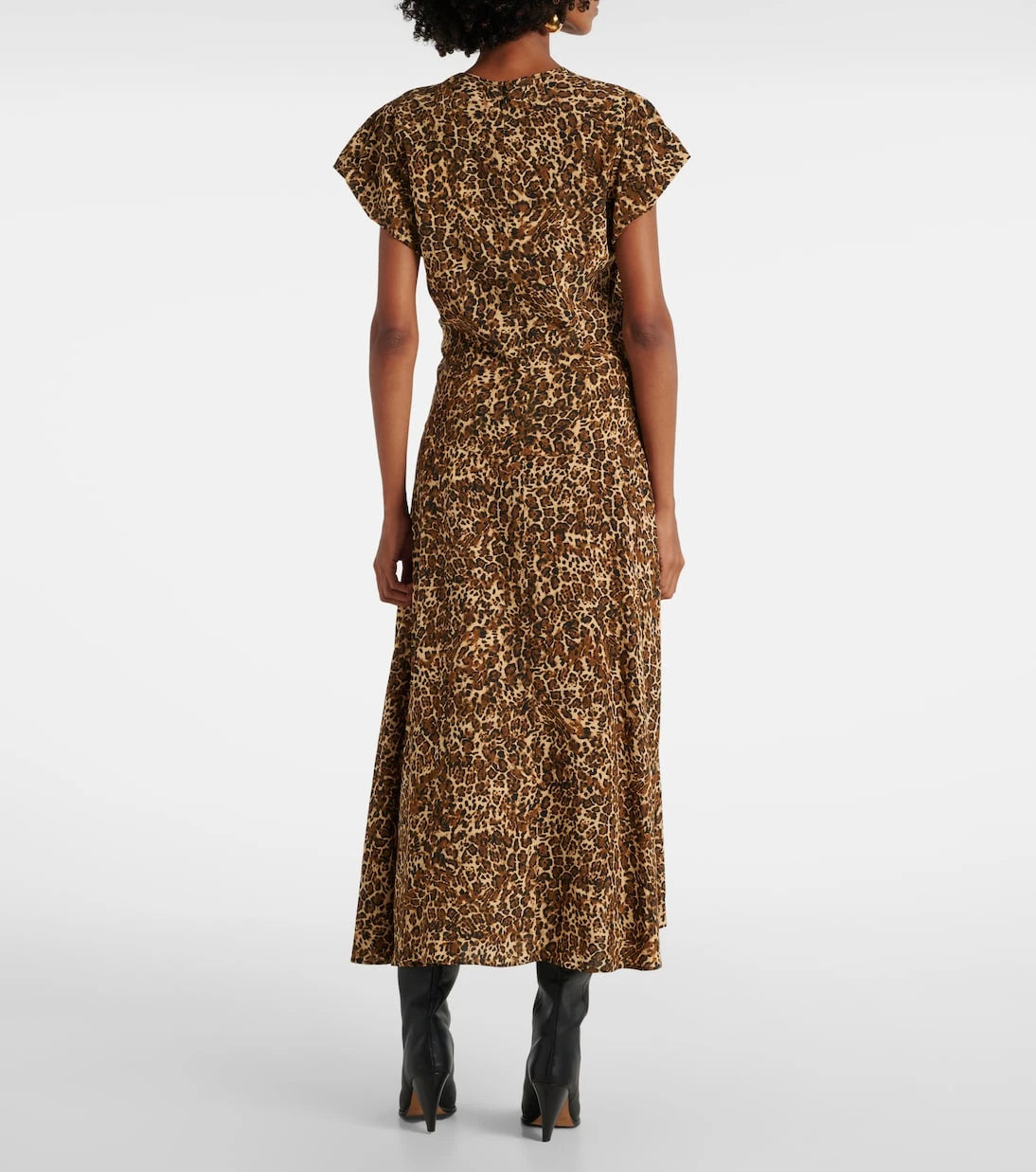 Isabel Marant - Tullya leopar desenli ipek karışımlı bluz