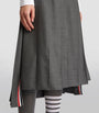 Thom Browne Grey Pleated Midi Skirt