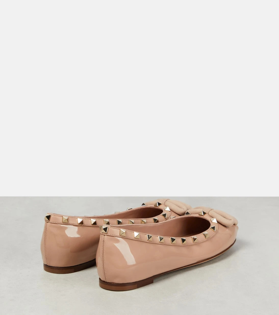 Valentino Garavani - Rockstud patent leather ballet flats