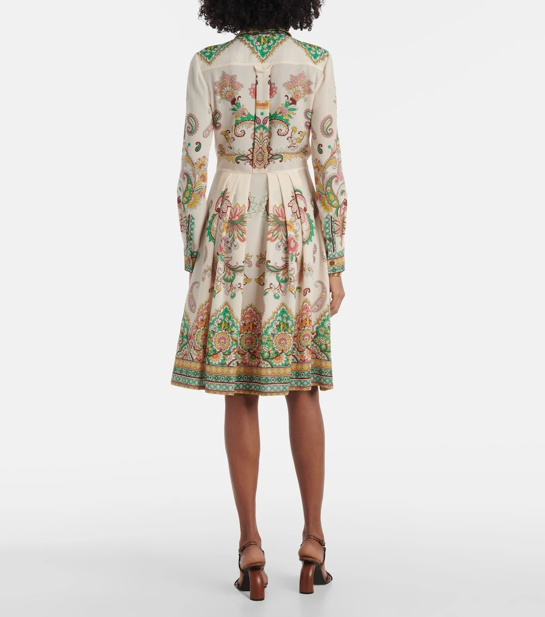 Etro - فستان ميدي بنقشة البيزلي