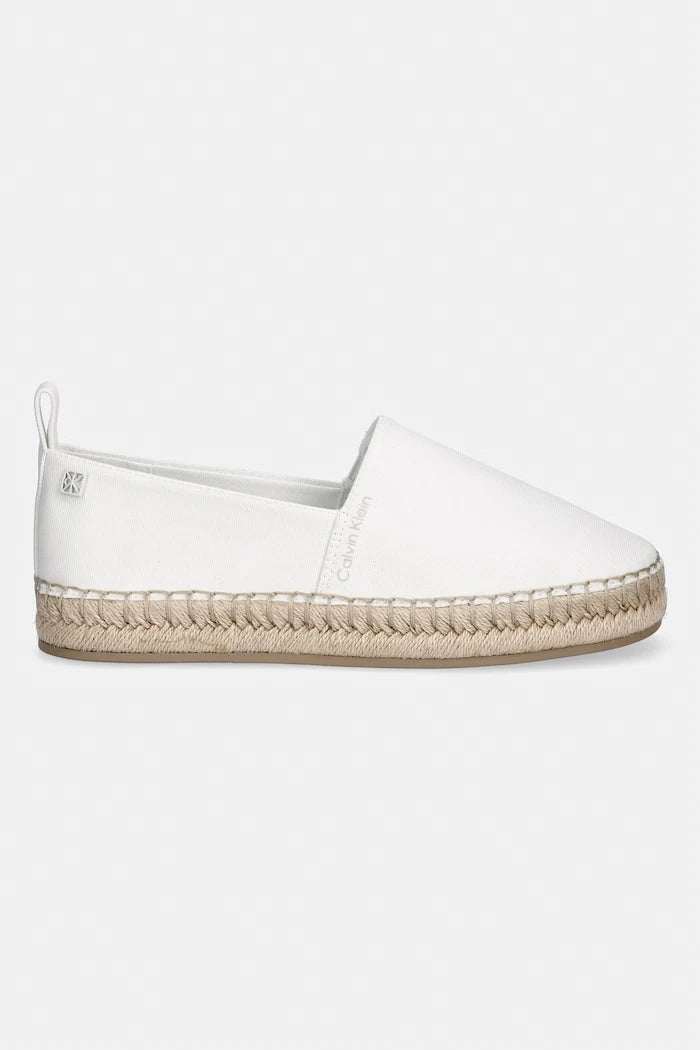 Calvin Klein еспадрили дамски OBLIQUE ESPADRILLE CANVAS