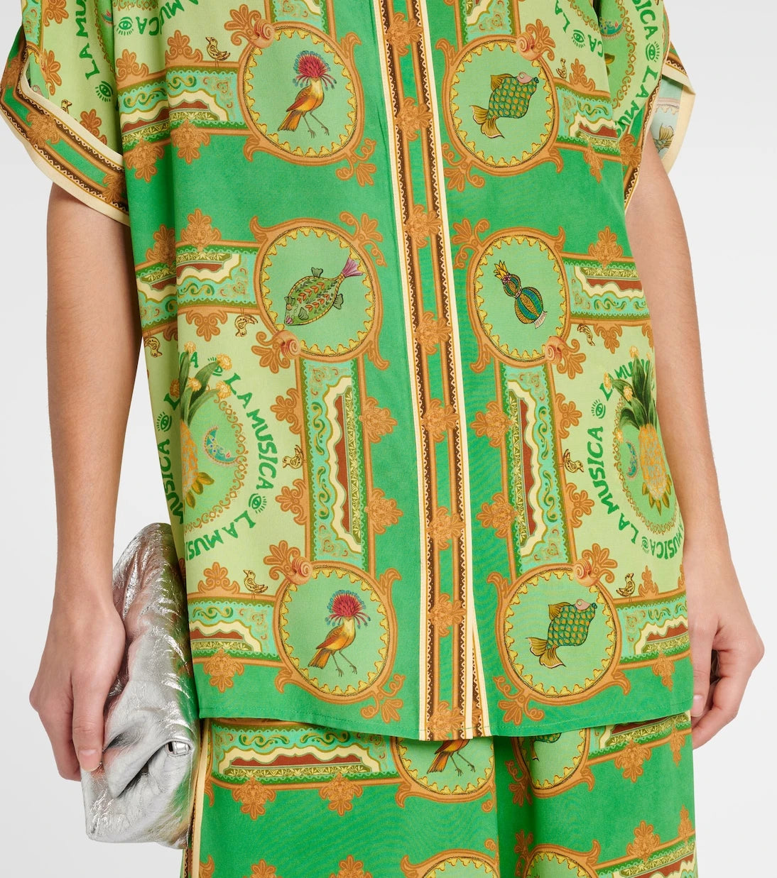 Alémais - La Musica printed silk shirt